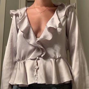 For Love & Lemons silk blouse